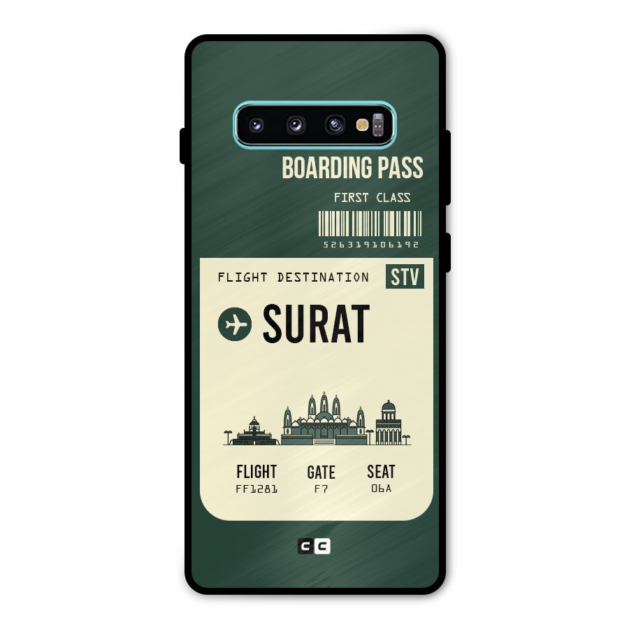Surat Boarding Pass Metal Back Case for Galaxy S10 Plus