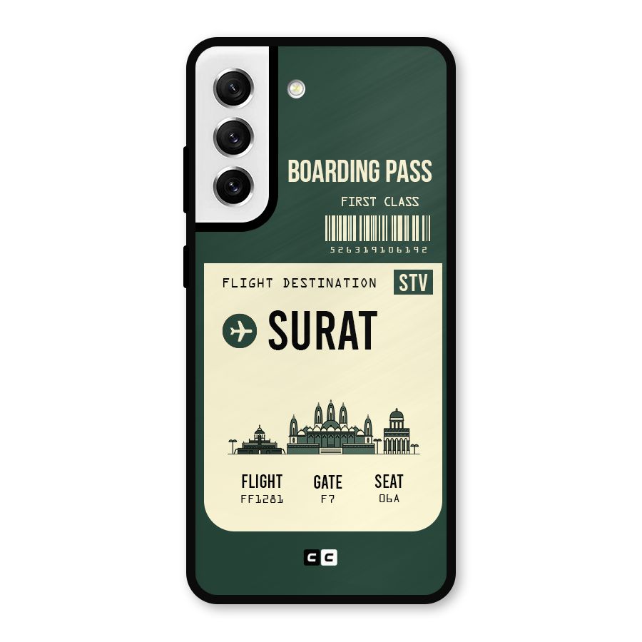 Surat Boarding Pass Metal Back Case for Galaxy S21 FE 5G