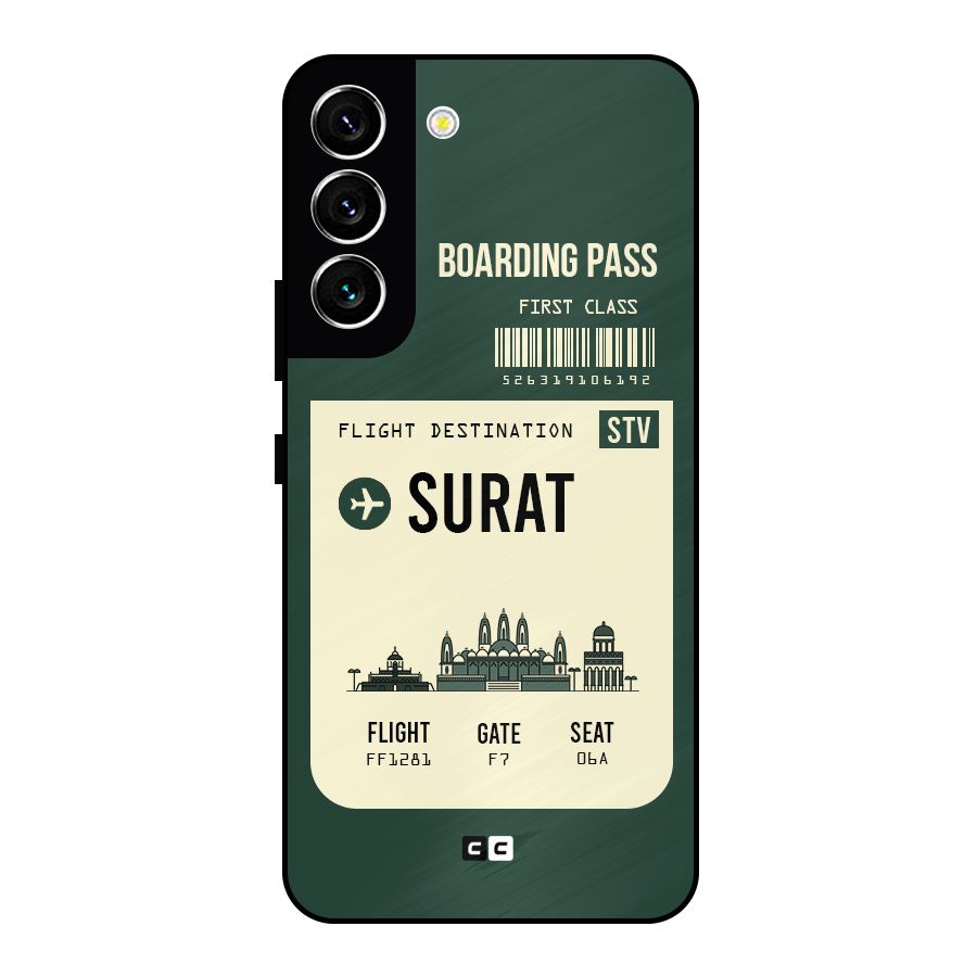 Surat Boarding Pass Metal Back Case for Galaxy S22 5G