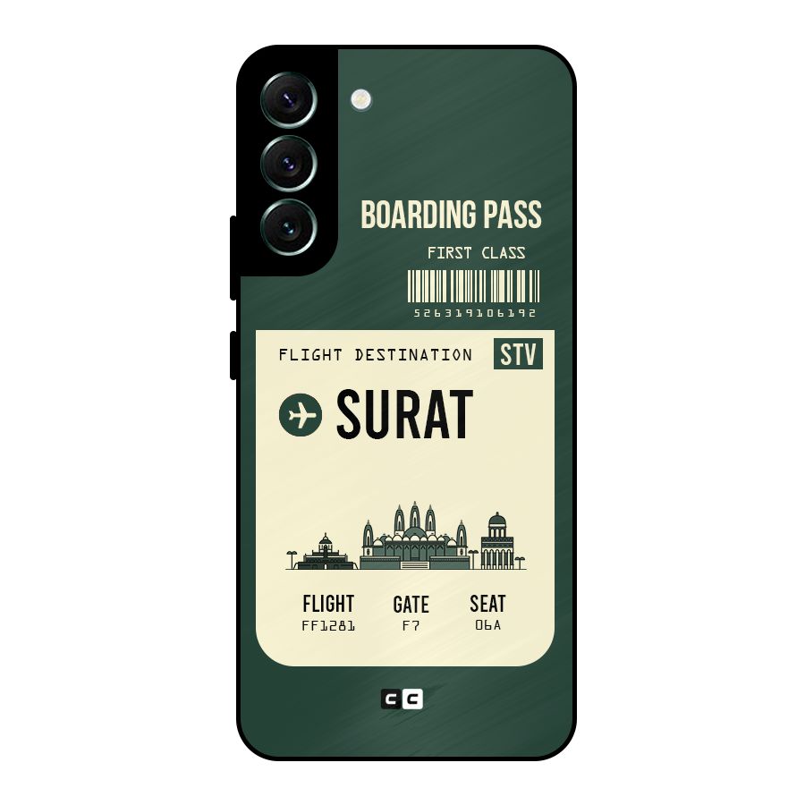 Surat Boarding Pass Metal Back Case for Galaxy S22 Plus 5G