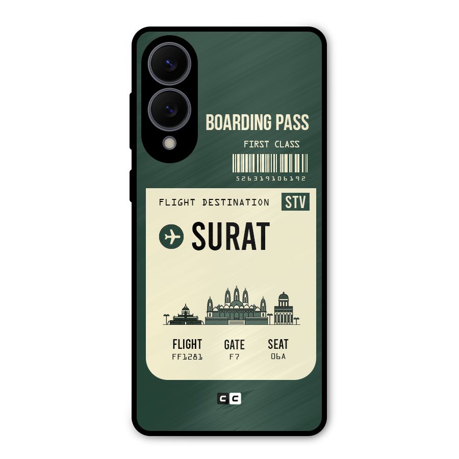 Surat Boarding Pass Metal Back Case for Galaxy S25 Edge