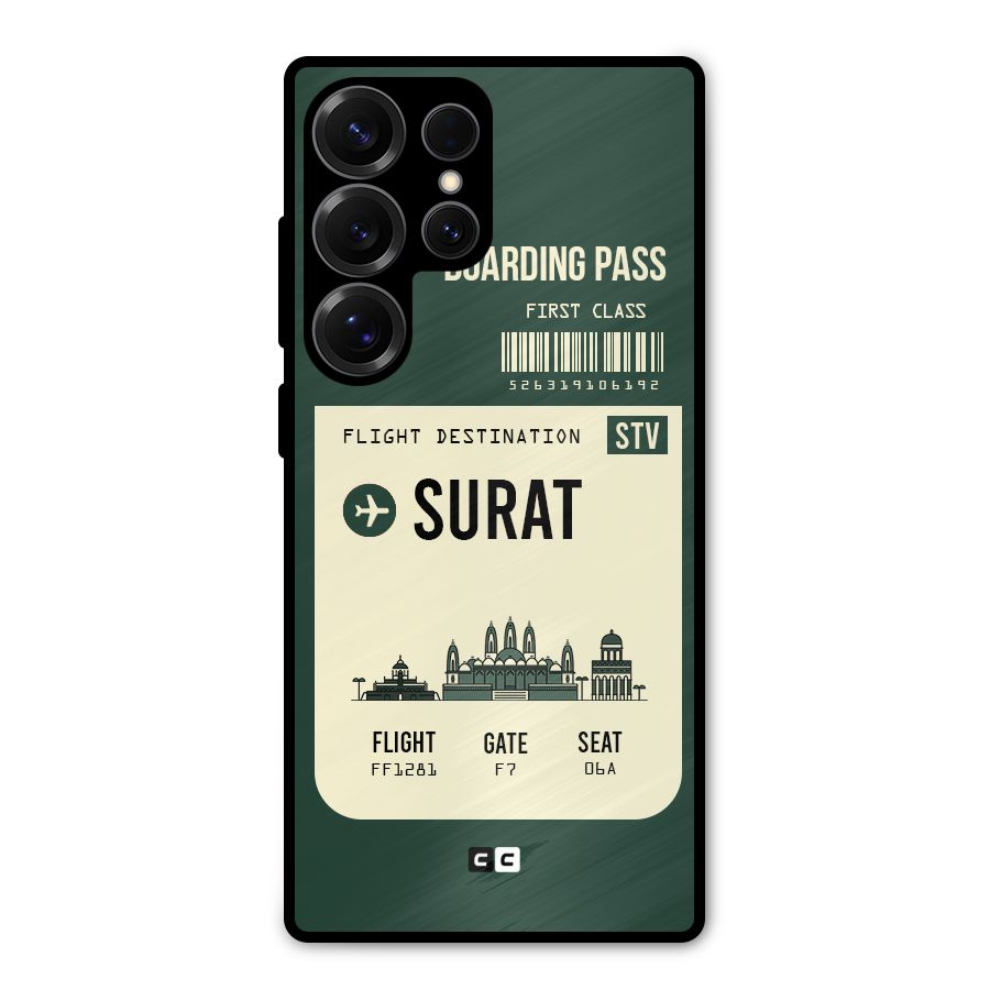 Surat Boarding Pass Metal Back Case for Galaxy S25 Ultra