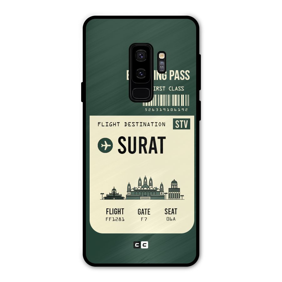 Surat Boarding Pass Metal Back Case for Galaxy S9 Plus
