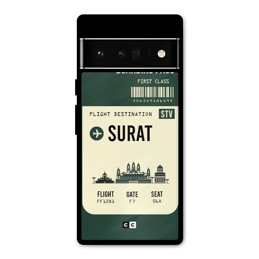 Surat Boarding Pass Metal Back Case for Google Pixel 6 Pro