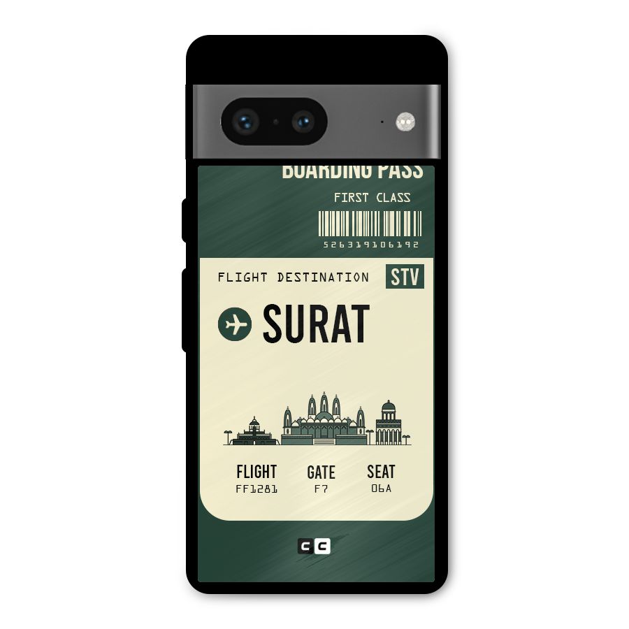 Surat Boarding Pass Metal Back Case for Google Pixel 7