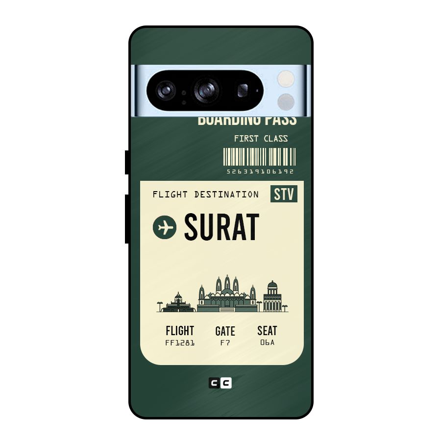 Surat Boarding Pass Metal Back Case for Google Pixel 8 Pro