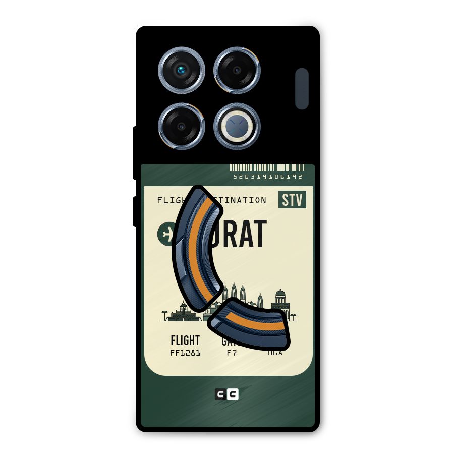 Surat Boarding Pass Metal Back Case for Infinix GT 20 Pro