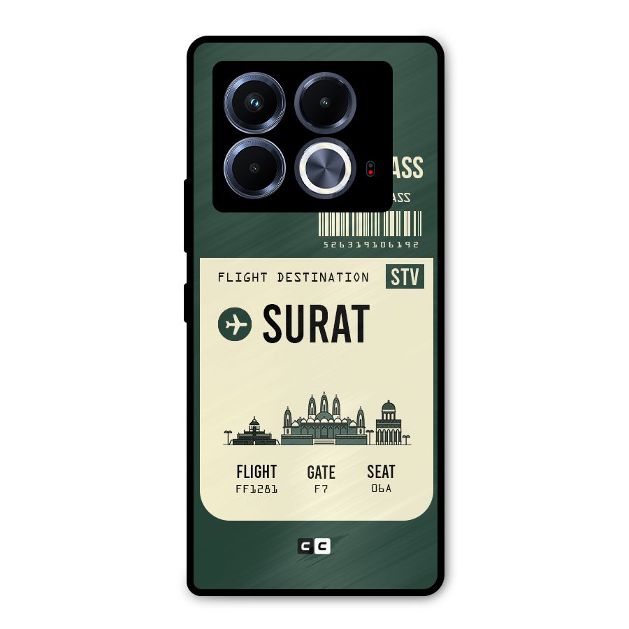 Surat Boarding Pass Metal Back Case for Infinix Note 40 5G