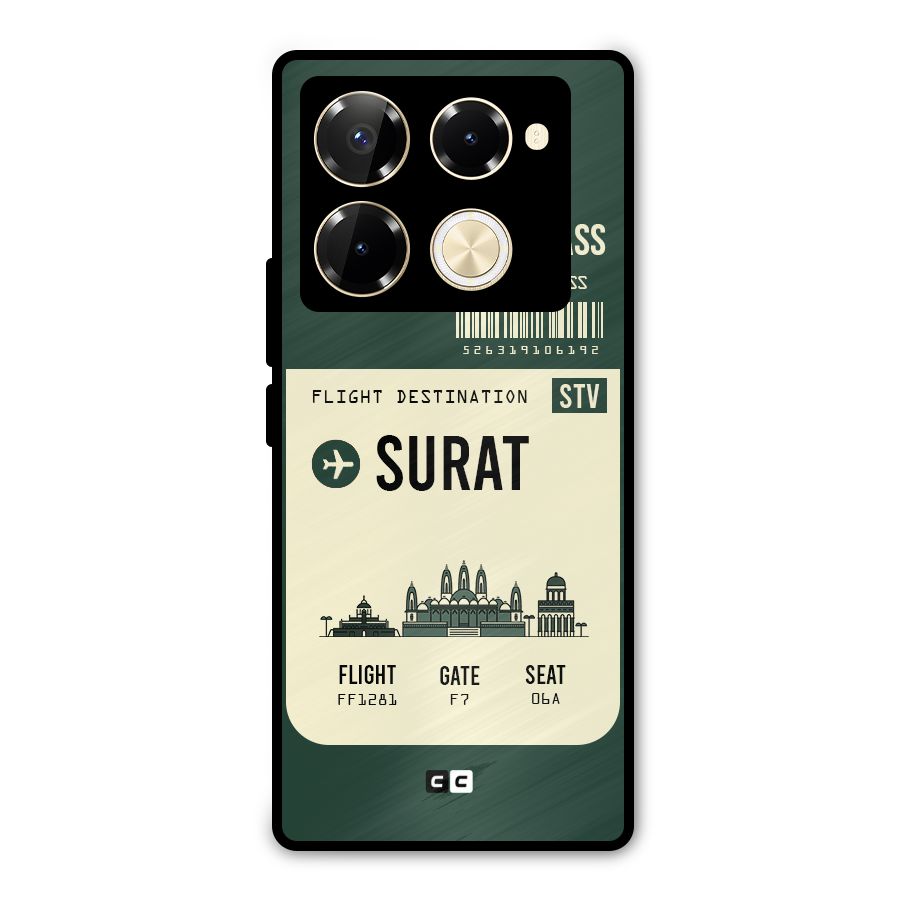 Surat Boarding Pass Metal Back Case for Infinix Note 40 Pro Plus