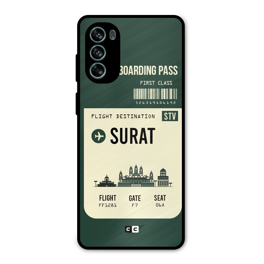 Surat Boarding Pass Metal Back Case for Moto G62