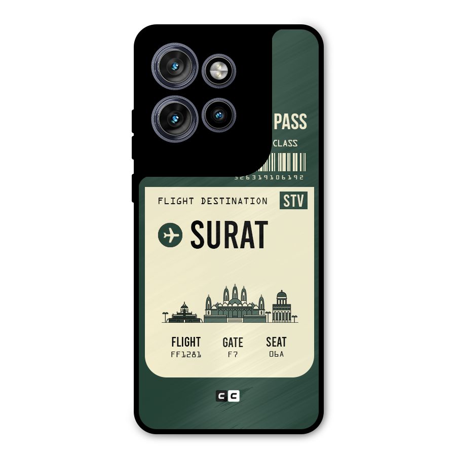 Surat Boarding Pass Metal Back Case for Motorola Edge 50 Neo