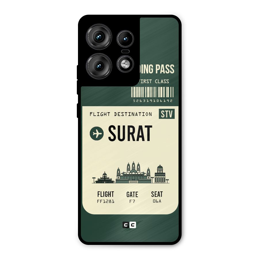 Surat Boarding Pass Metal Back Case for Motorola Edge 50 Pro