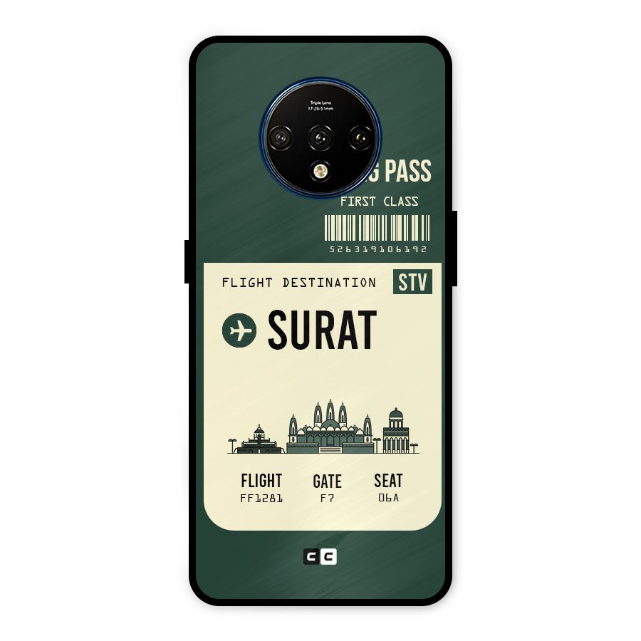 Surat Boarding Pass Metal Back Case for OnePlus 7T