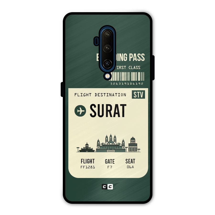 Surat Boarding Pass Metal Back Case for OnePlus 7T Pro