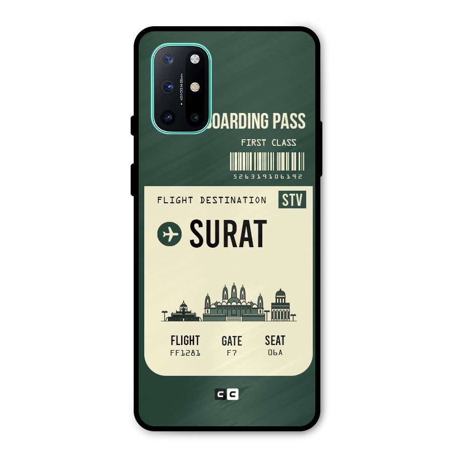 Surat Boarding Pass Metal Back Case for OnePlus 8T
