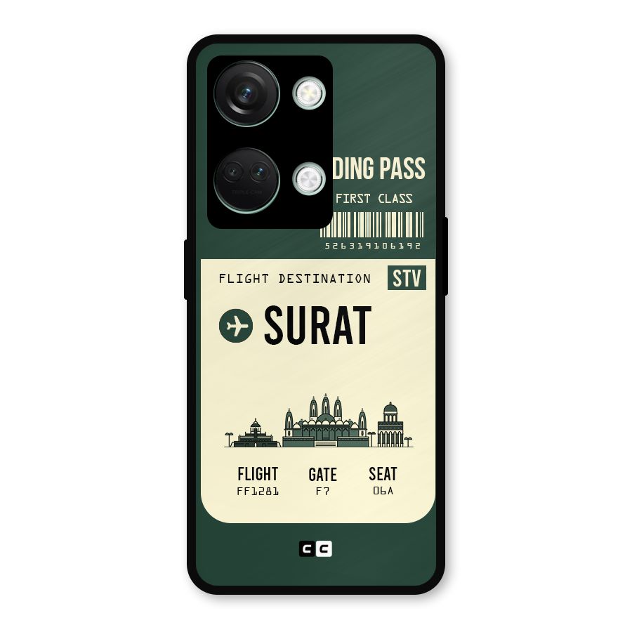 Surat Boarding Pass Metal Back Case for OnePlus Nord 3