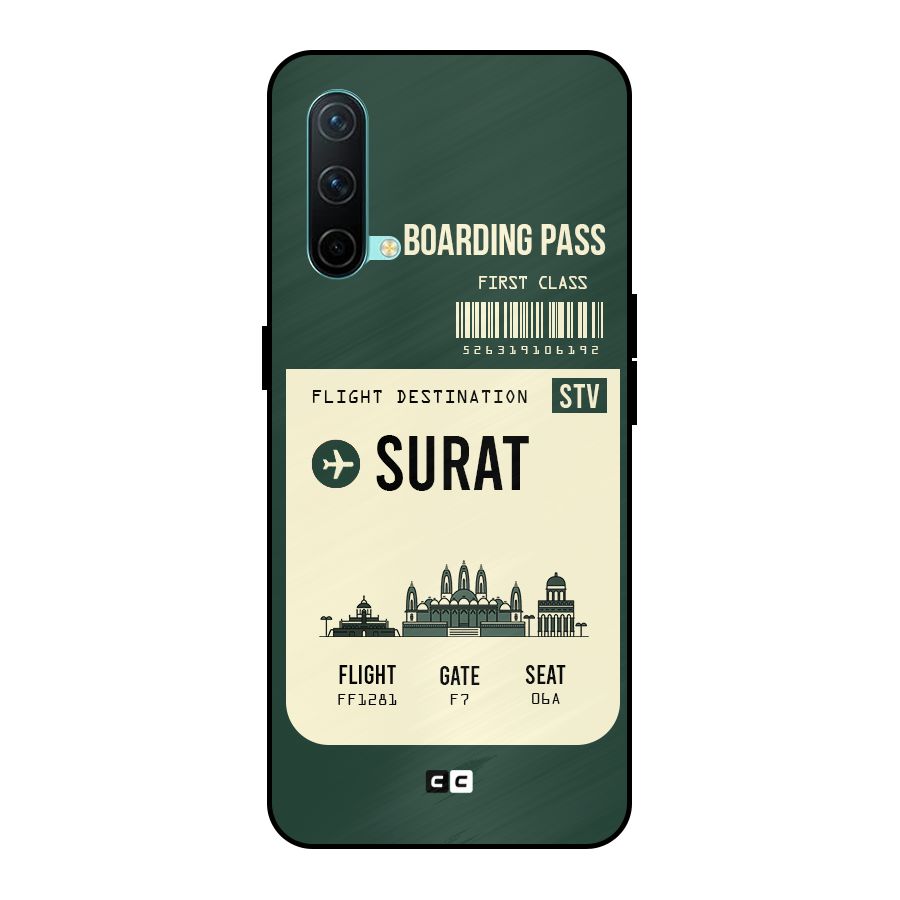 Surat Boarding Pass Metal Back Case for OnePlus Nord CE 5G