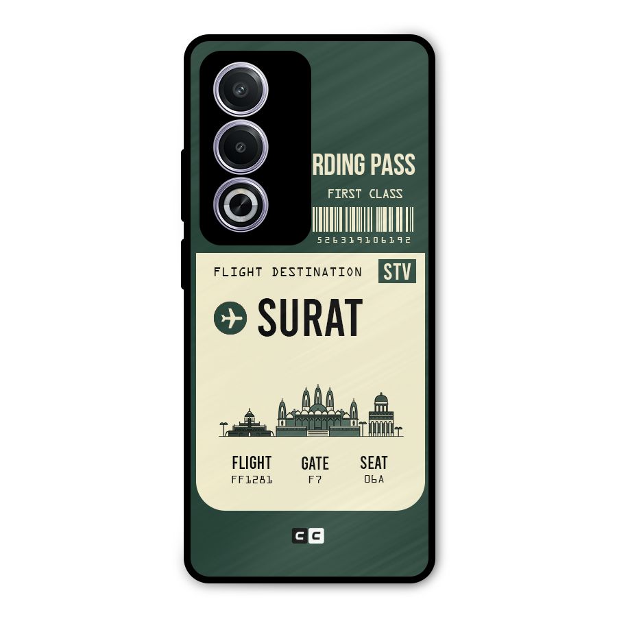 Surat Boarding Pass Metal Back Case for Oppo A3 Pro