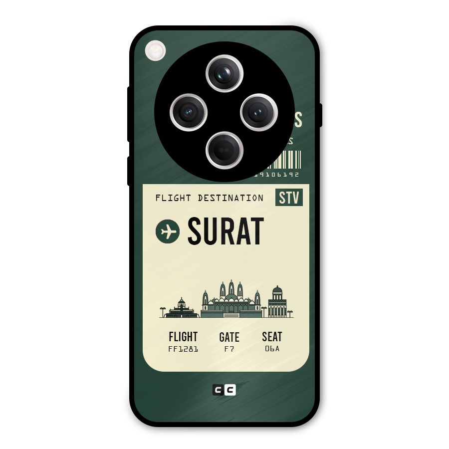 Surat Boarding Pass Metal Back Case for Oppo Find X8