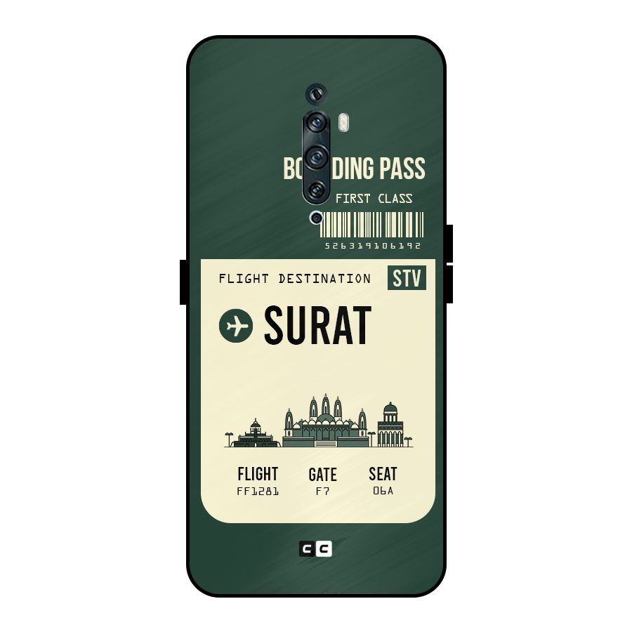 Surat Boarding Pass Metal Back Case for Oppo Reno2 Z