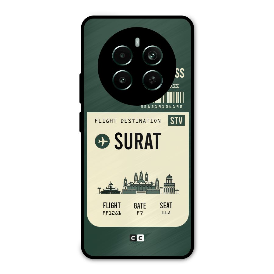Surat Boarding Pass Metal Back Case for Realme 12 Pro Plus