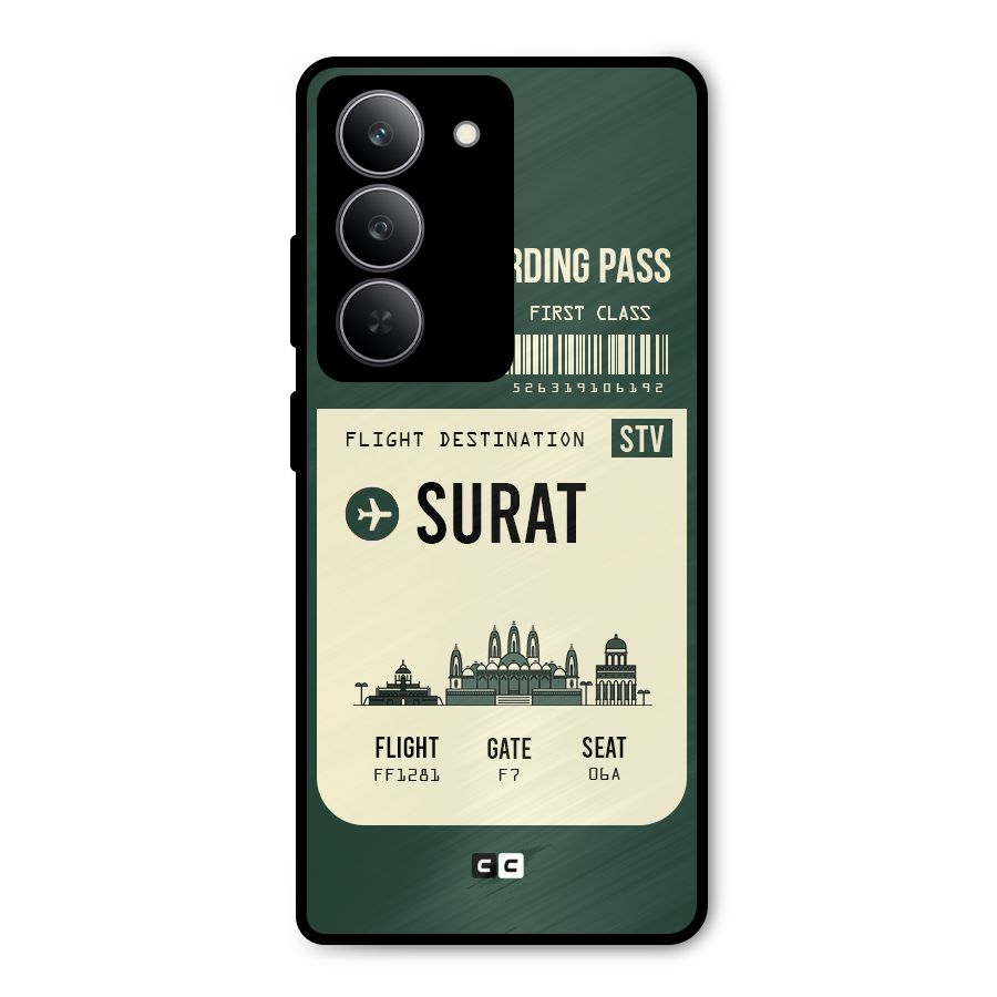 Surat Boarding Pass Metal Back Case for Realme 14x