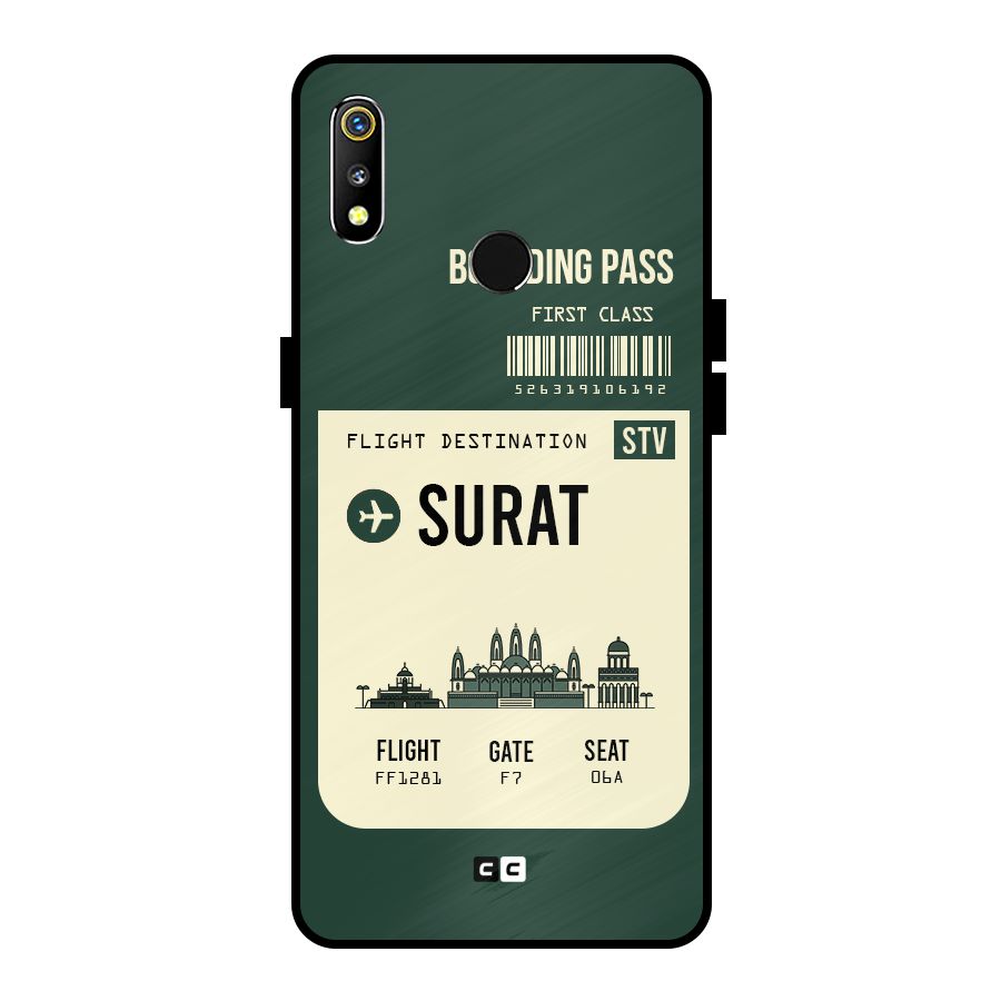 Surat Boarding Pass Metal Back Case for Realme 3i