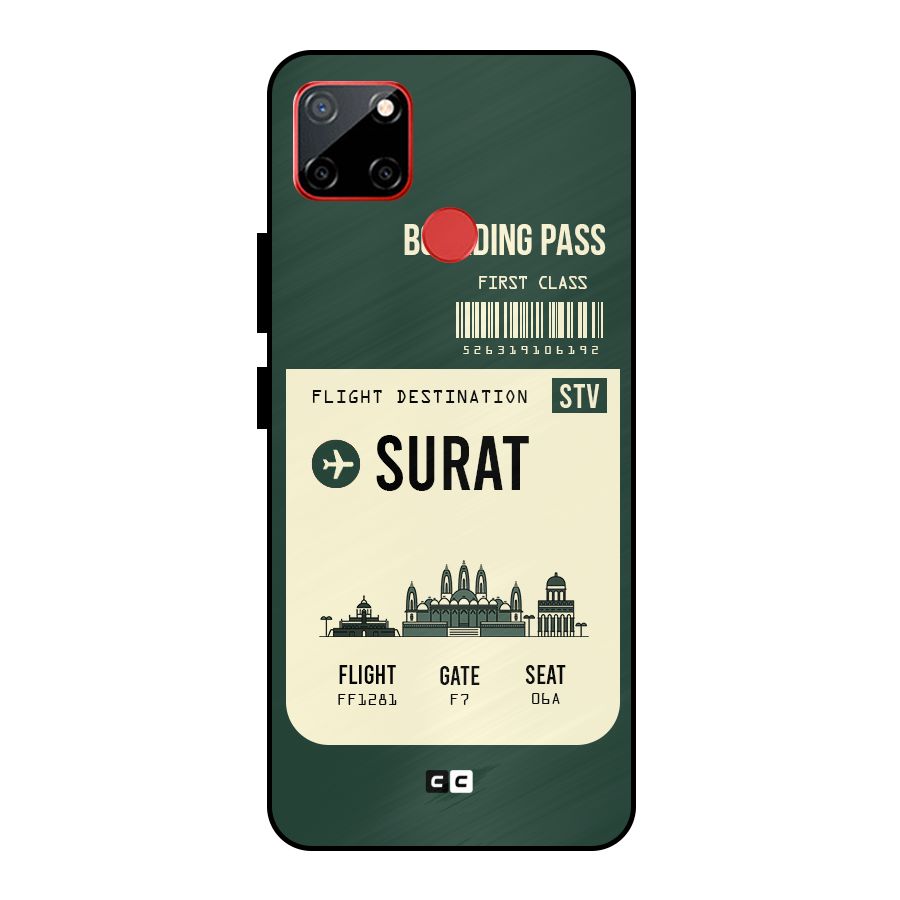 Surat Boarding Pass Metal Back Case for Realme C12