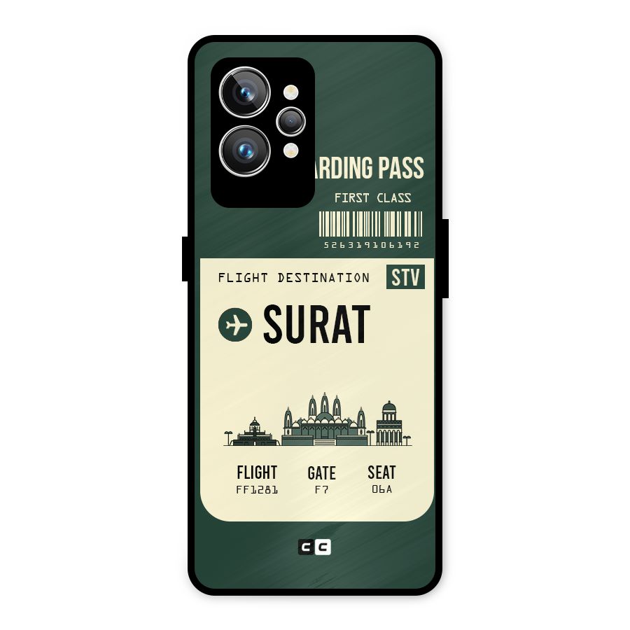 Surat Boarding Pass Metal Back Case for Realme GT2 Pro