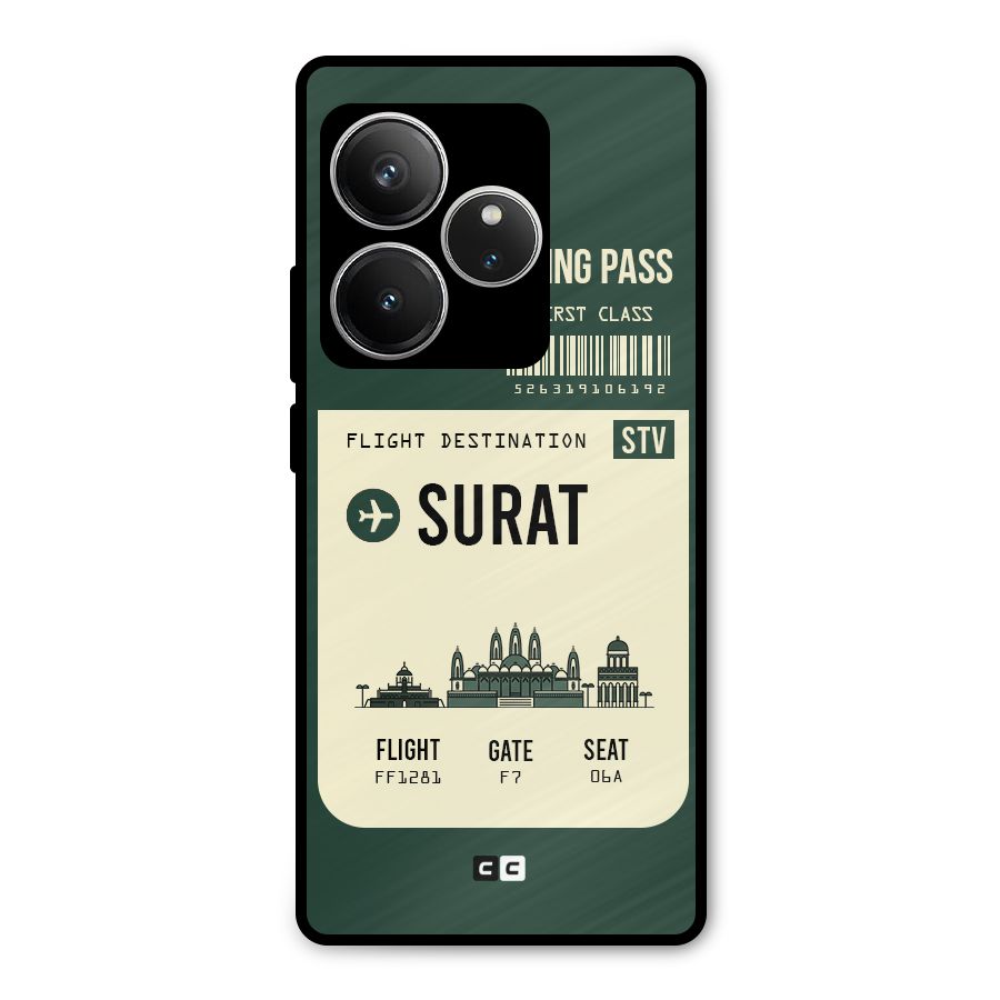 Surat Boarding Pass Metal Back Case for Realme GT 6