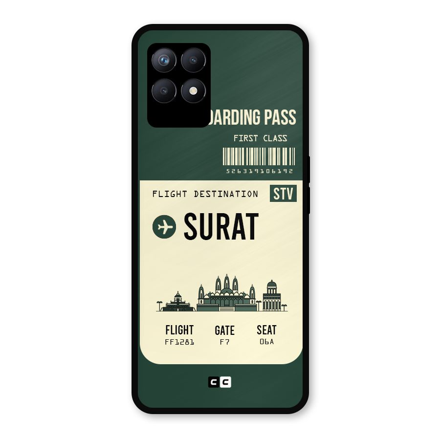 Surat Boarding Pass Metal Back Case for Realme Narzo 50