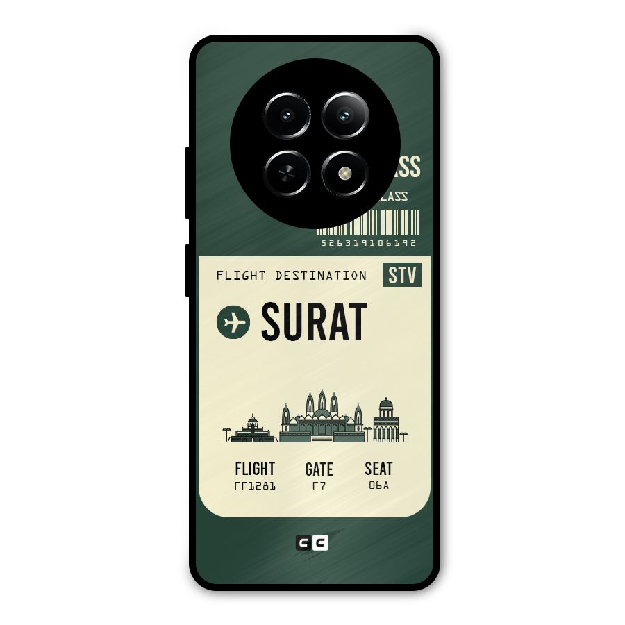 Surat Boarding Pass Metal Back Case for Realme Narzo 70x 5G