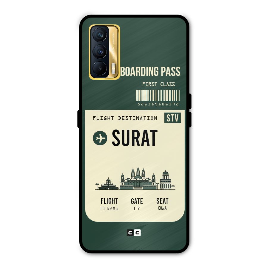 Surat Boarding Pass Metal Back Case for Realme X7