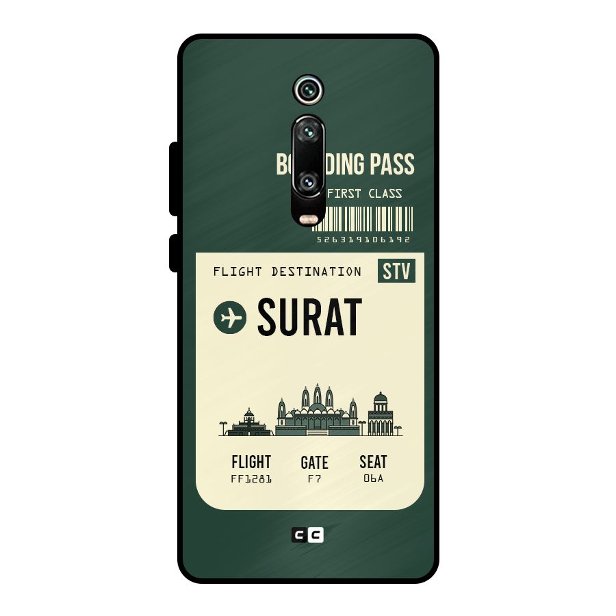 Surat Boarding Pass Metal Back Case for Redmi K20