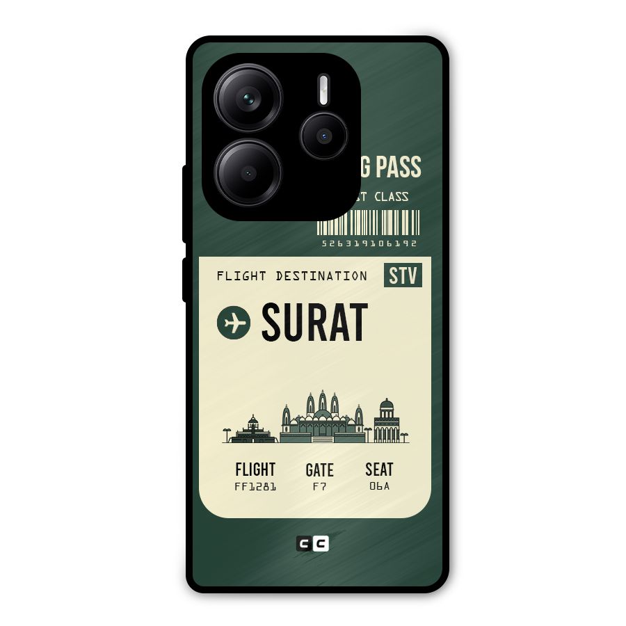 Surat Boarding Pass Metal Back Case for Redmi Note 14 5G