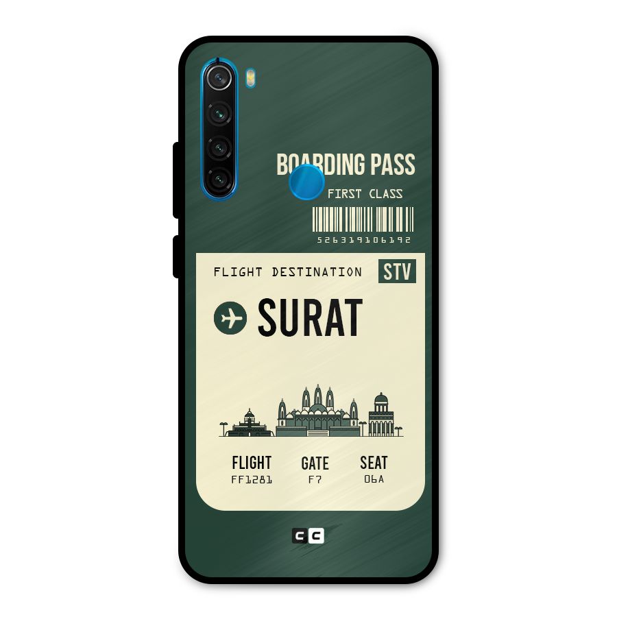 Surat Boarding Pass Metal Back Case for Redmi Note 8