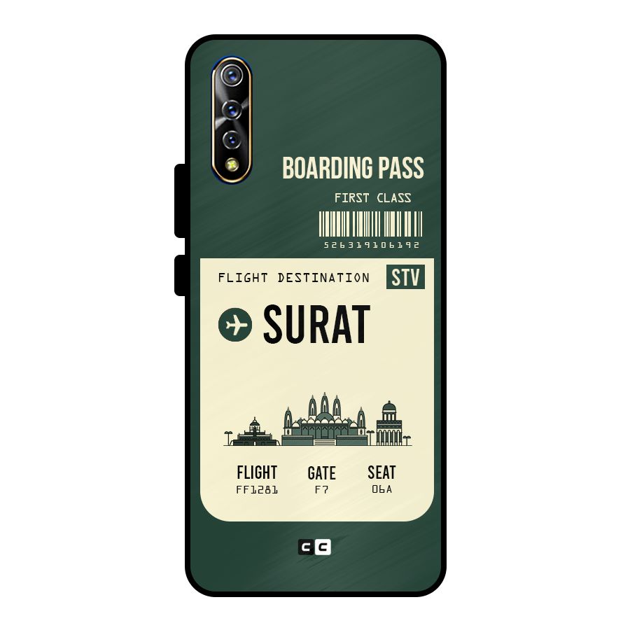 Surat Boarding Pass Metal Back Case for Vivo S1