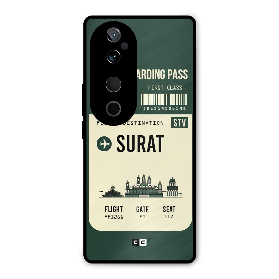 Surat Boarding Pass Metal Back Case for Vivo T3 Ultra