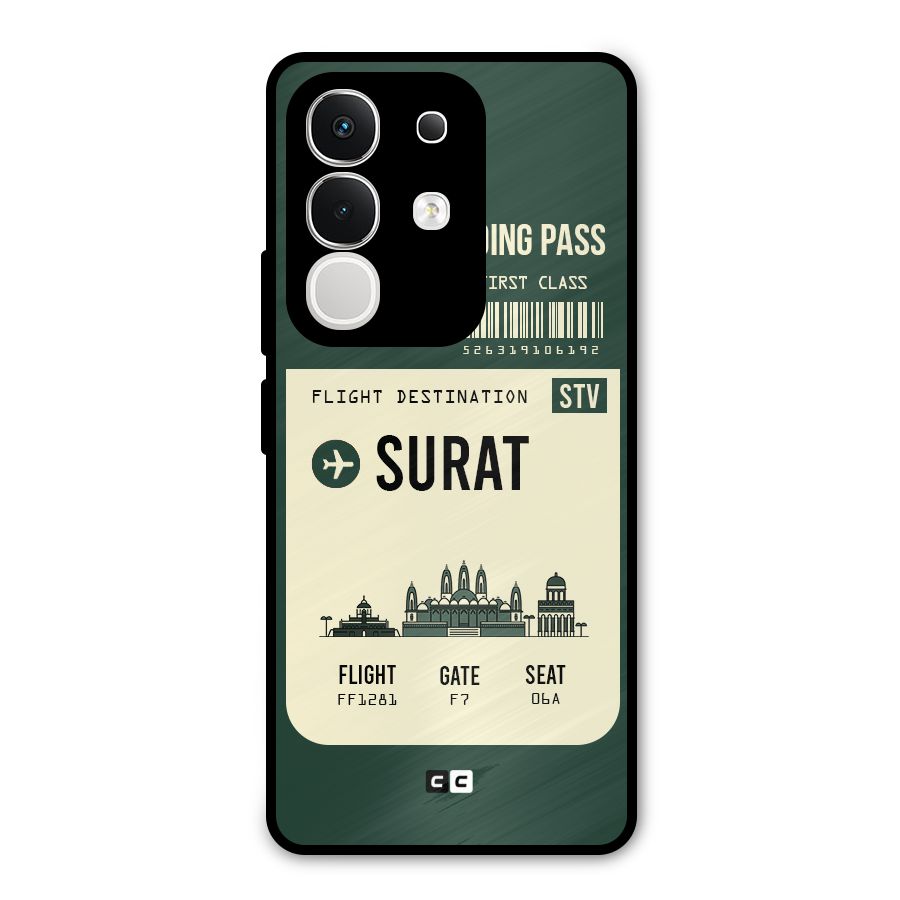Surat Boarding Pass Metal Back Case for Vivo T4x