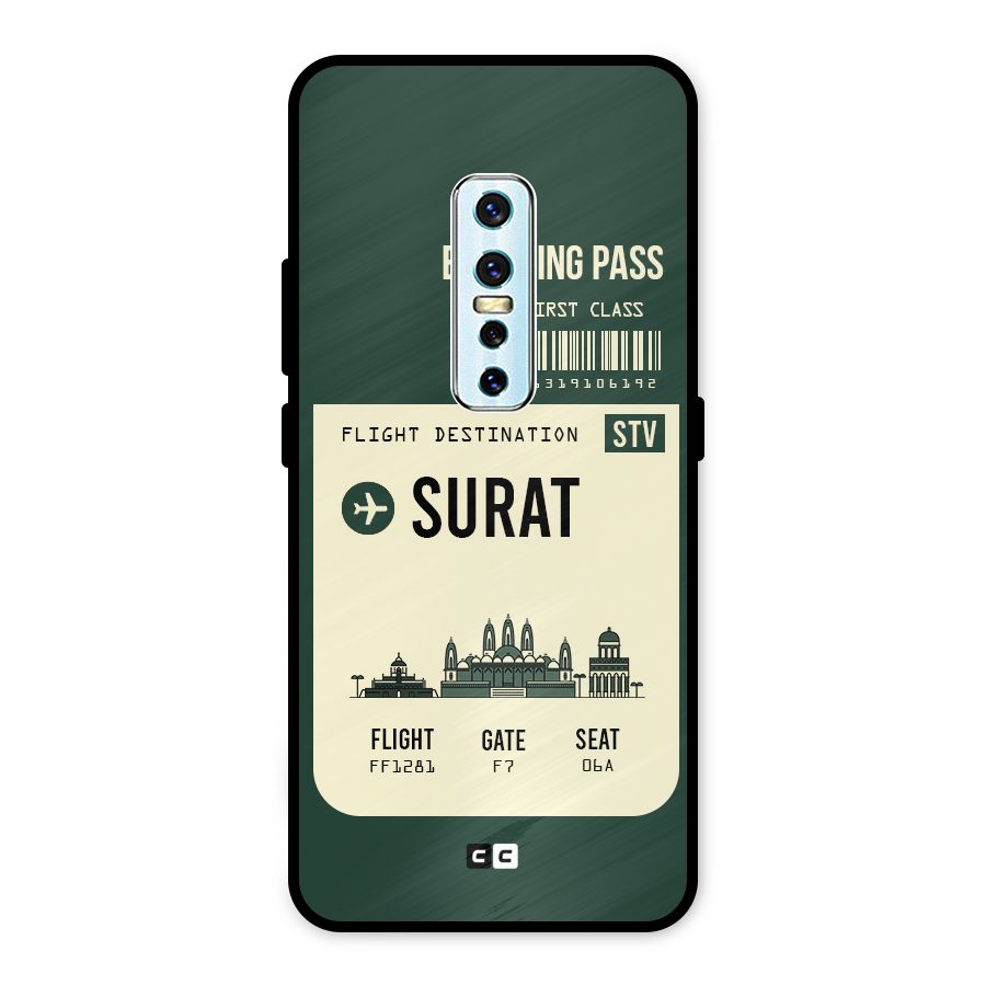 Surat Boarding Pass Metal Back Case for Vivo V17 Pro
