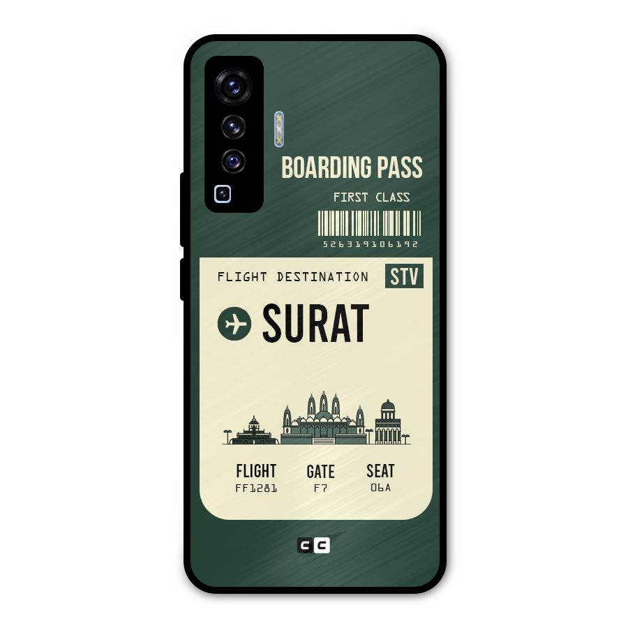 Surat Boarding Pass Metal Back Case for Vivo X50
