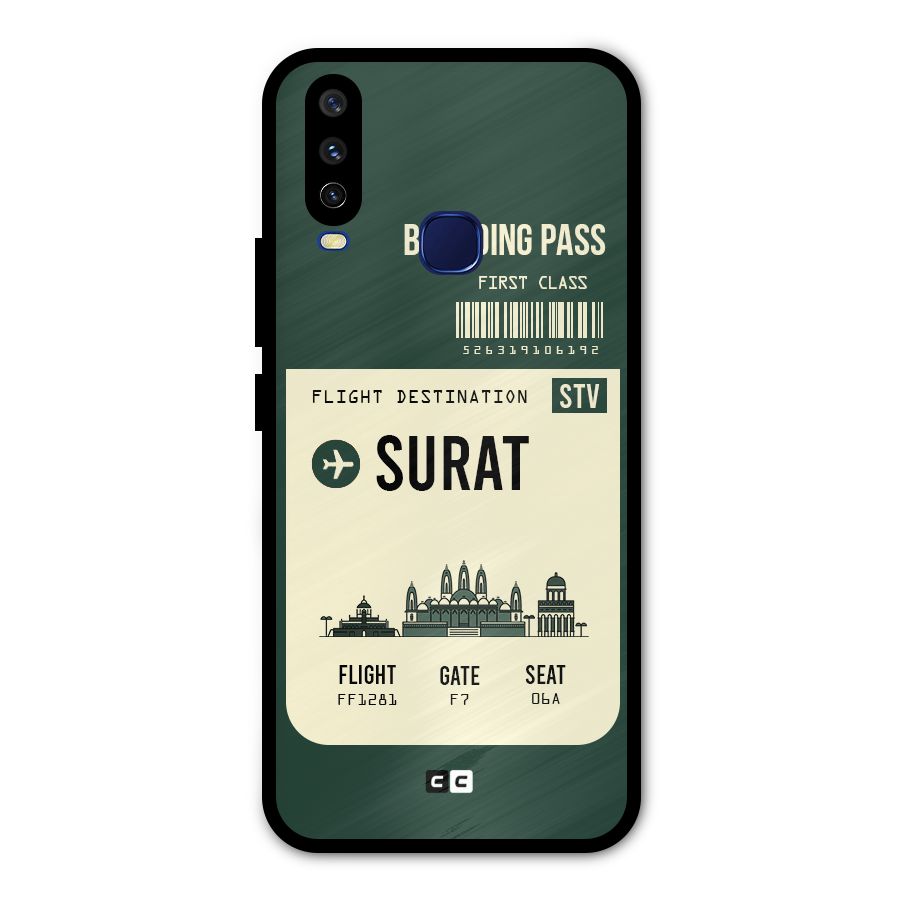 Surat Boarding Pass Metal Back Case for Vivo Y15