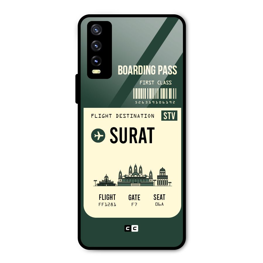 Surat Boarding Pass Metal Back Case for Vivo Y20