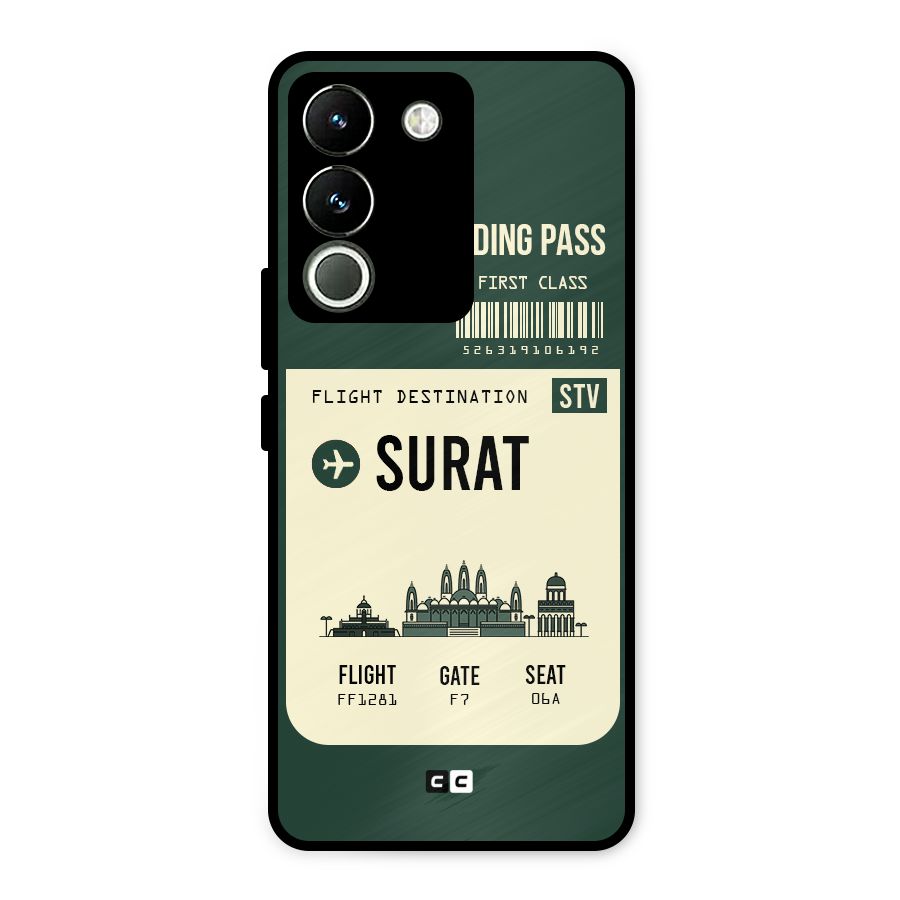 Surat Boarding Pass Metal Back Case for Vivo Y200