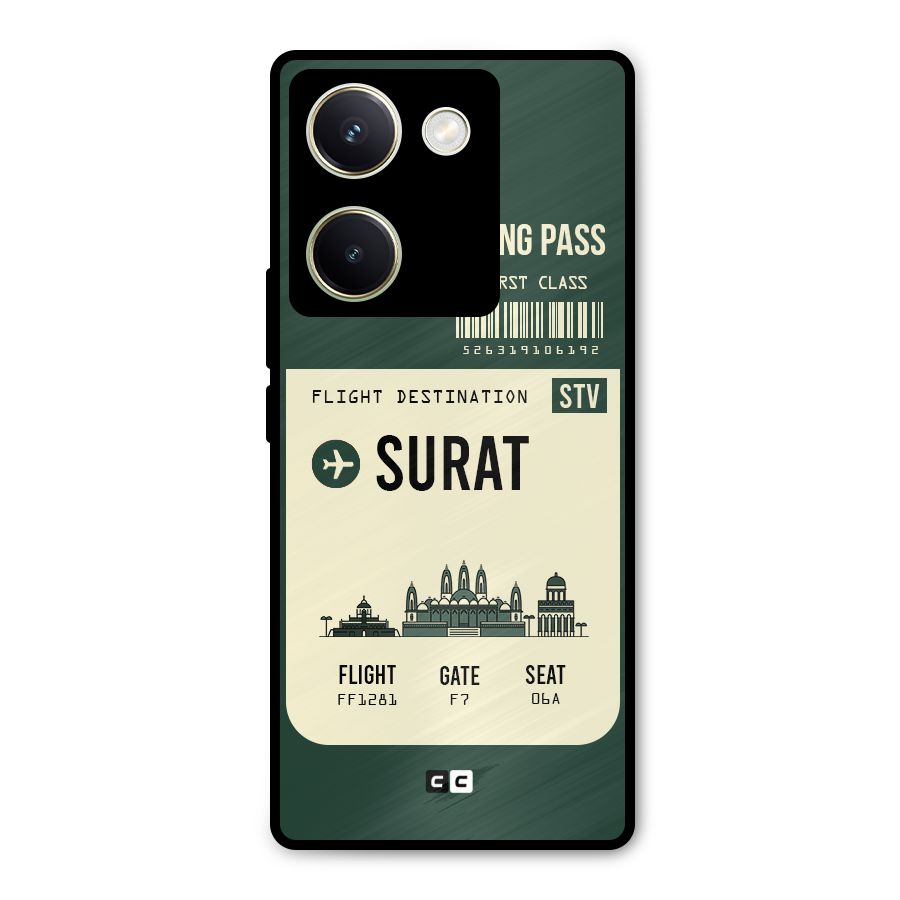 Surat Boarding Pass Metal Back Case for Vivo Y200 Pro