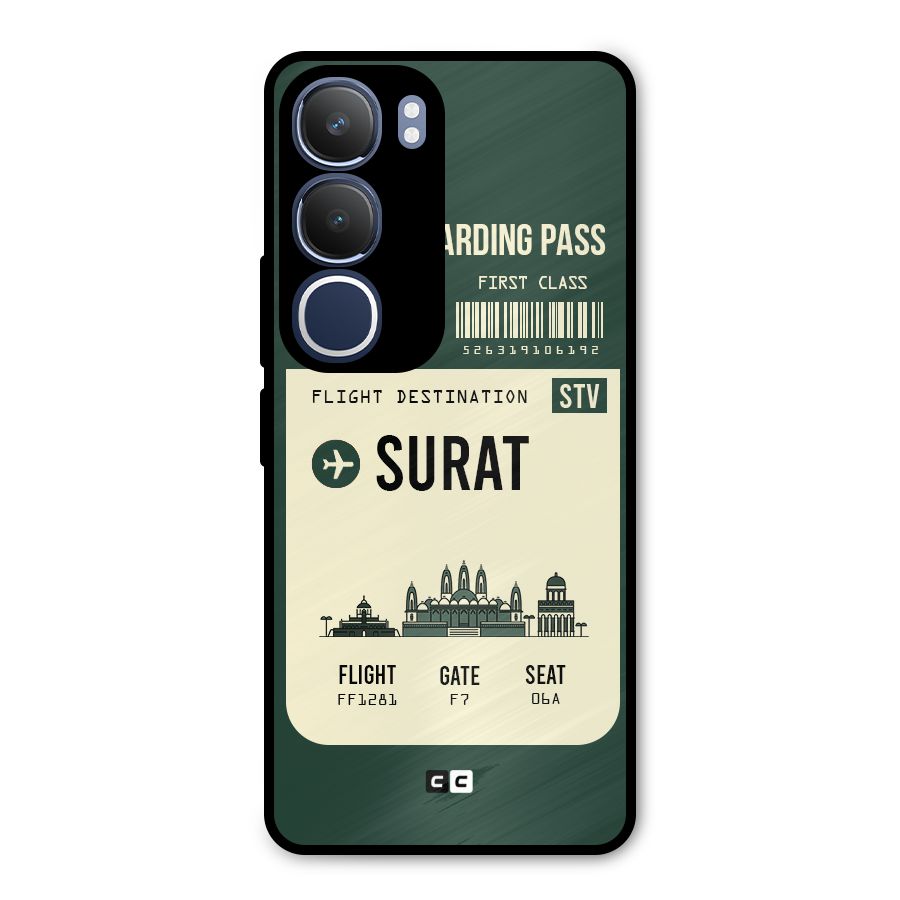 Surat Boarding Pass Metal Back Case for Vivo Y29