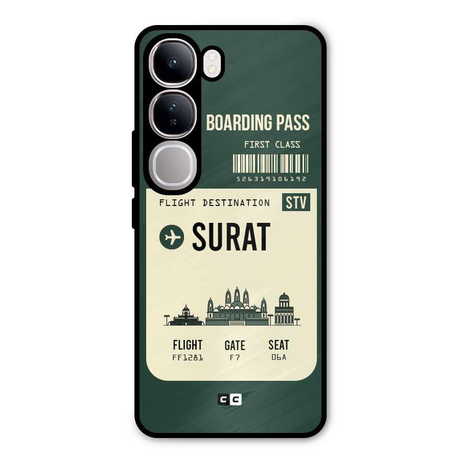 Surat Boarding Pass Metal Back Case for Vivo Y300