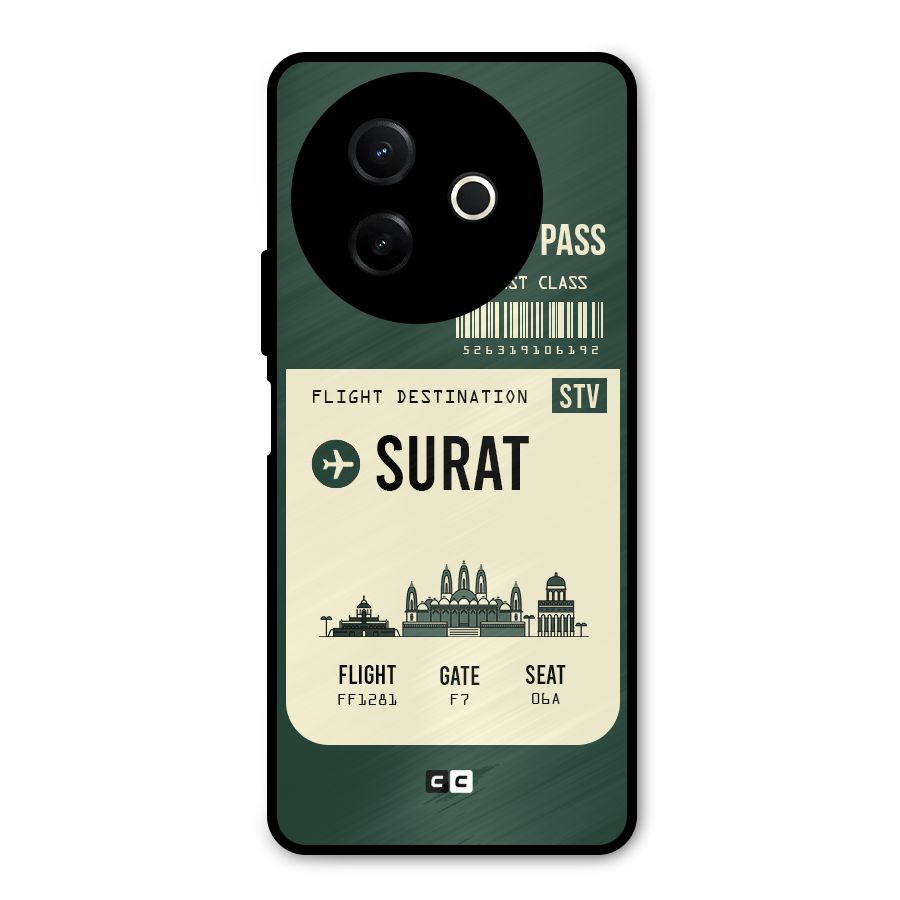 Surat Boarding Pass Metal Back Case for Vivo Y39