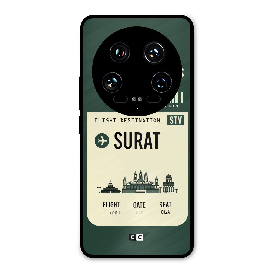 Surat Boarding Pass Metal Back Case for Xiaomi 14 Ultra