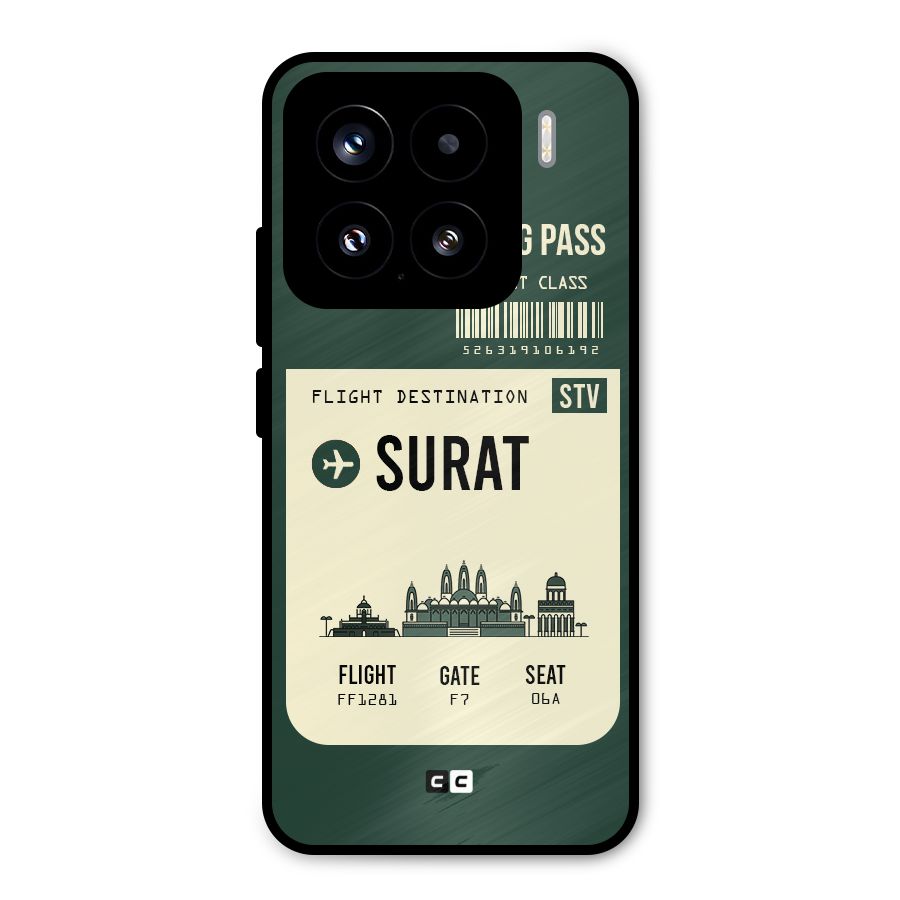 Surat Boarding Pass Metal Back Case for Xiaomi 15